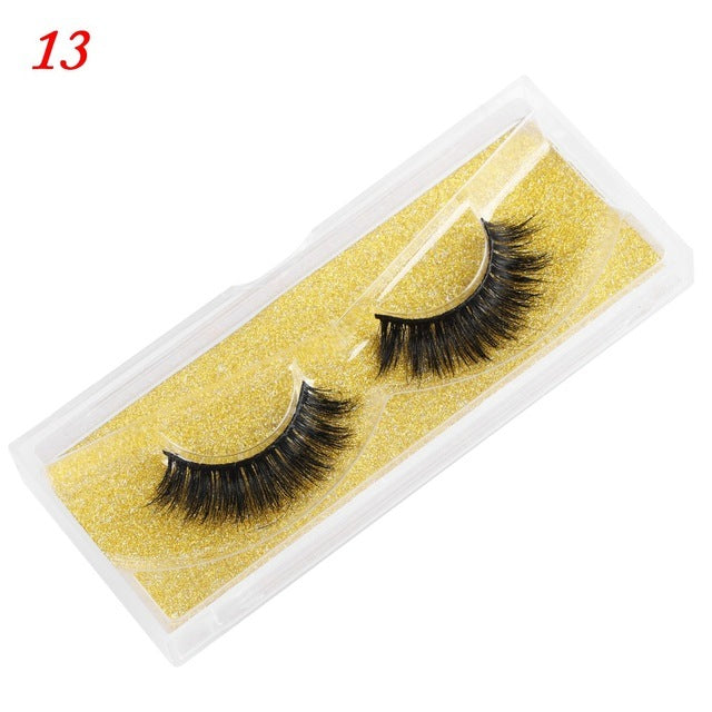 100% Mink Eyelashes 25mm Wispy Fluffy Fake Lashes