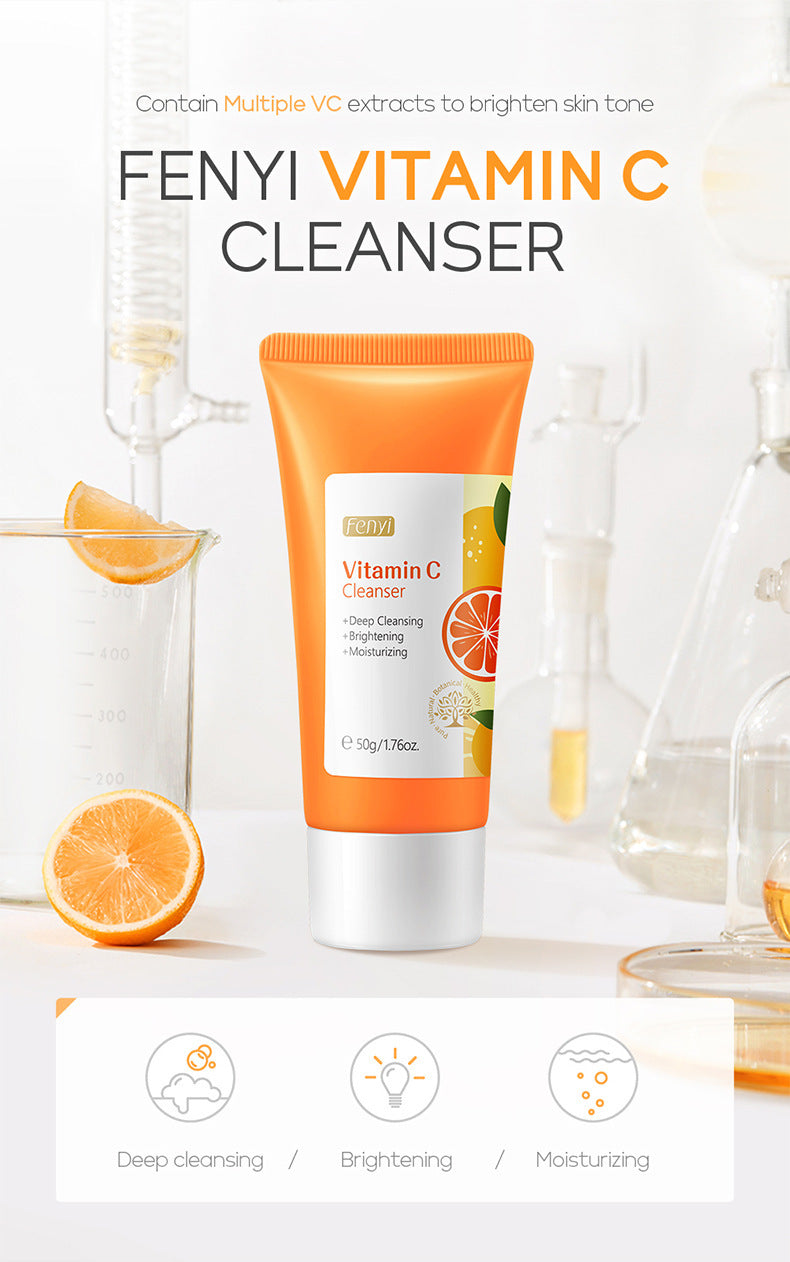 Vitamin C Facial Cleanser 50g Pore Cleansing Moisturizing Facial Cleanser