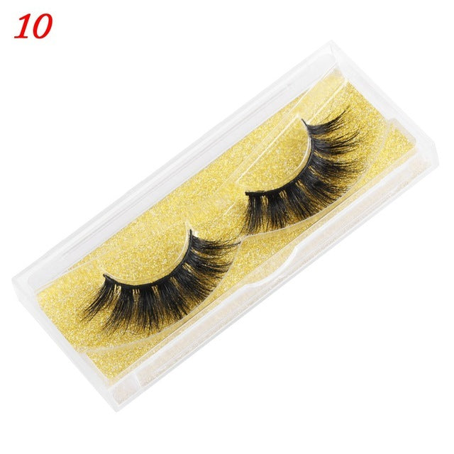 100% Mink Eyelashes 25mm Wispy Fluffy Fake Lashes